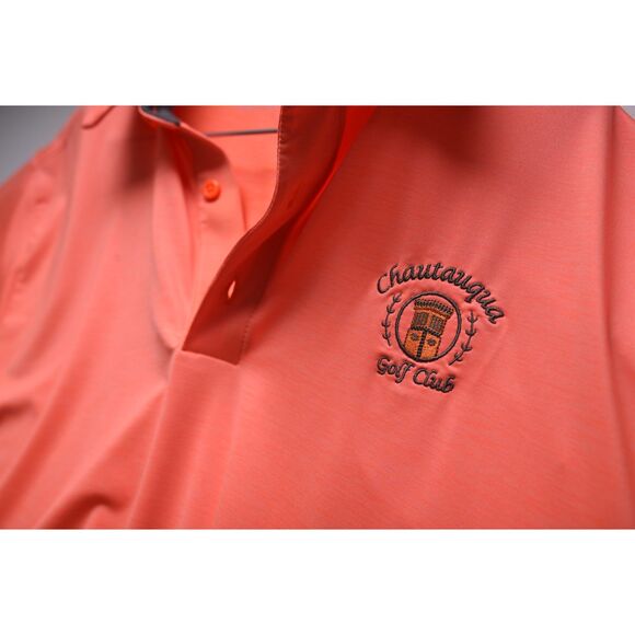 Chautauqua Golf Polo size 2X Bright Orange Under Armour Size 2X - Picture 6 of 8